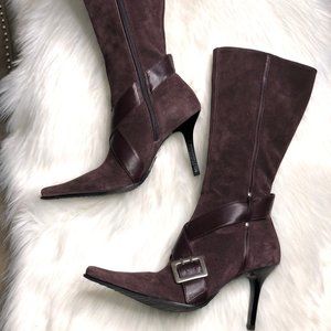 Guess by Marciano Raisin/Brown Leather Boots